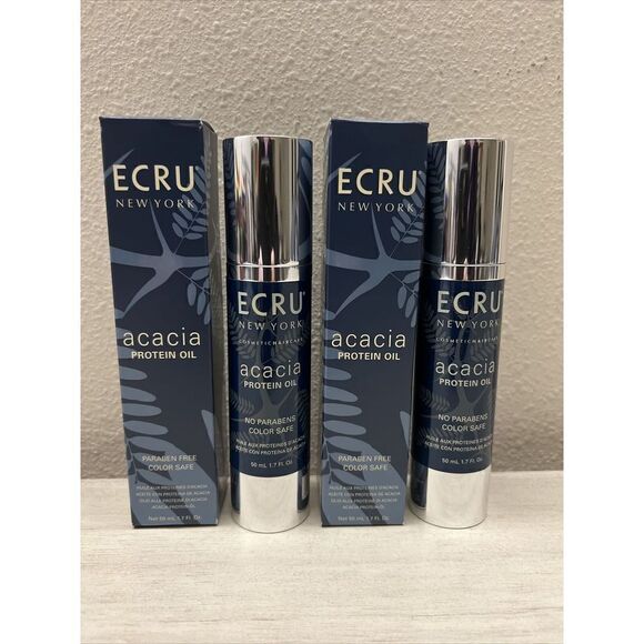 ECRU New York Acacia Protein Oil 1.7 Fl oz NIB Set Of 2 Bottles - Picture 1 of 4